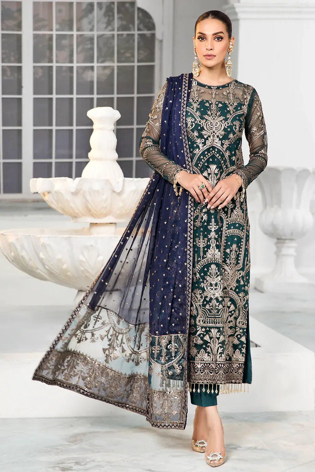 Zarif | DE LUXURY Formals | MEADOW by Zarif - Designer Dress - Type: Ladies Clothes - Available at Libayah - 100% Original