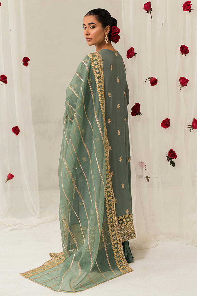 Cross Stitch | Luxe Atelier 24 | GARLAND SAGE by Cross Stitch - Designer Dress - Type: Ladies Clothes - Available at Libayah - 100% Original