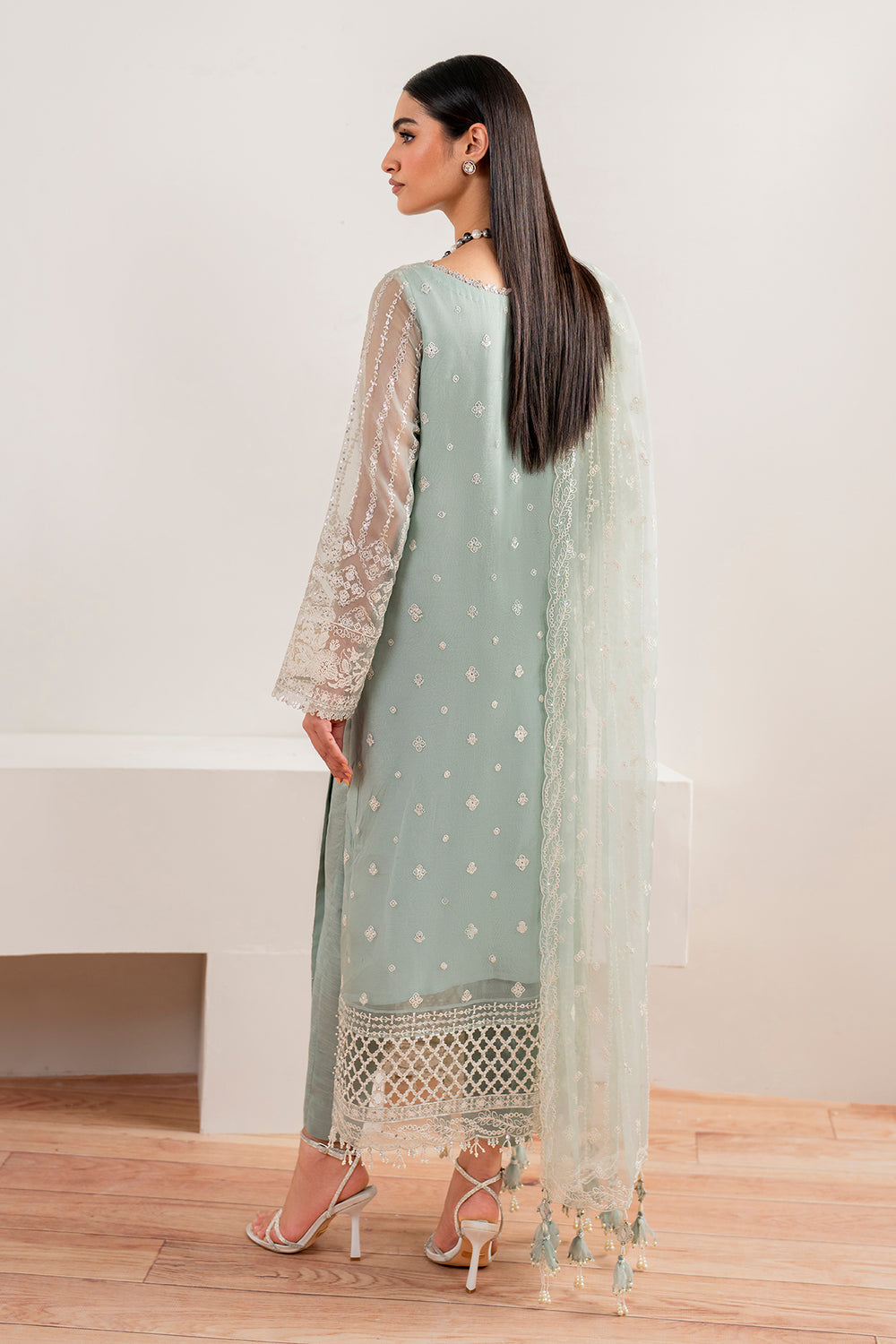 Baroque | Formals Collection | EMBROIDERED CHIFFON UF-680 by Baroque - Designer Dress  - Type : Ladies Clothes - Available at Libayah - 100% Original 