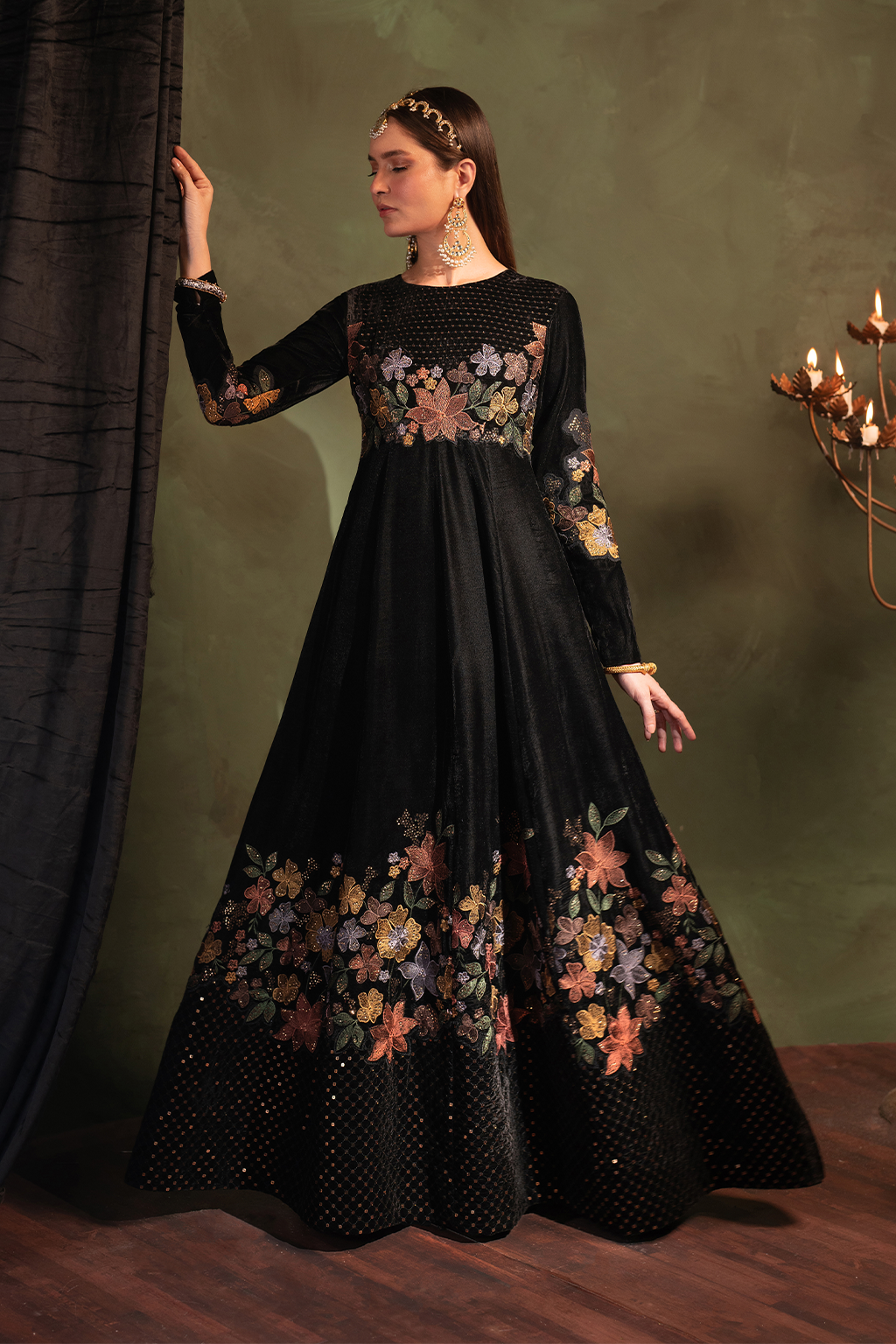 Iznik | Velvet 25 | IV-52 Embroidered Velvet by Iznik - Designer Dress - Type : Ladies Clothes - Available at Libayah - 100% Original 