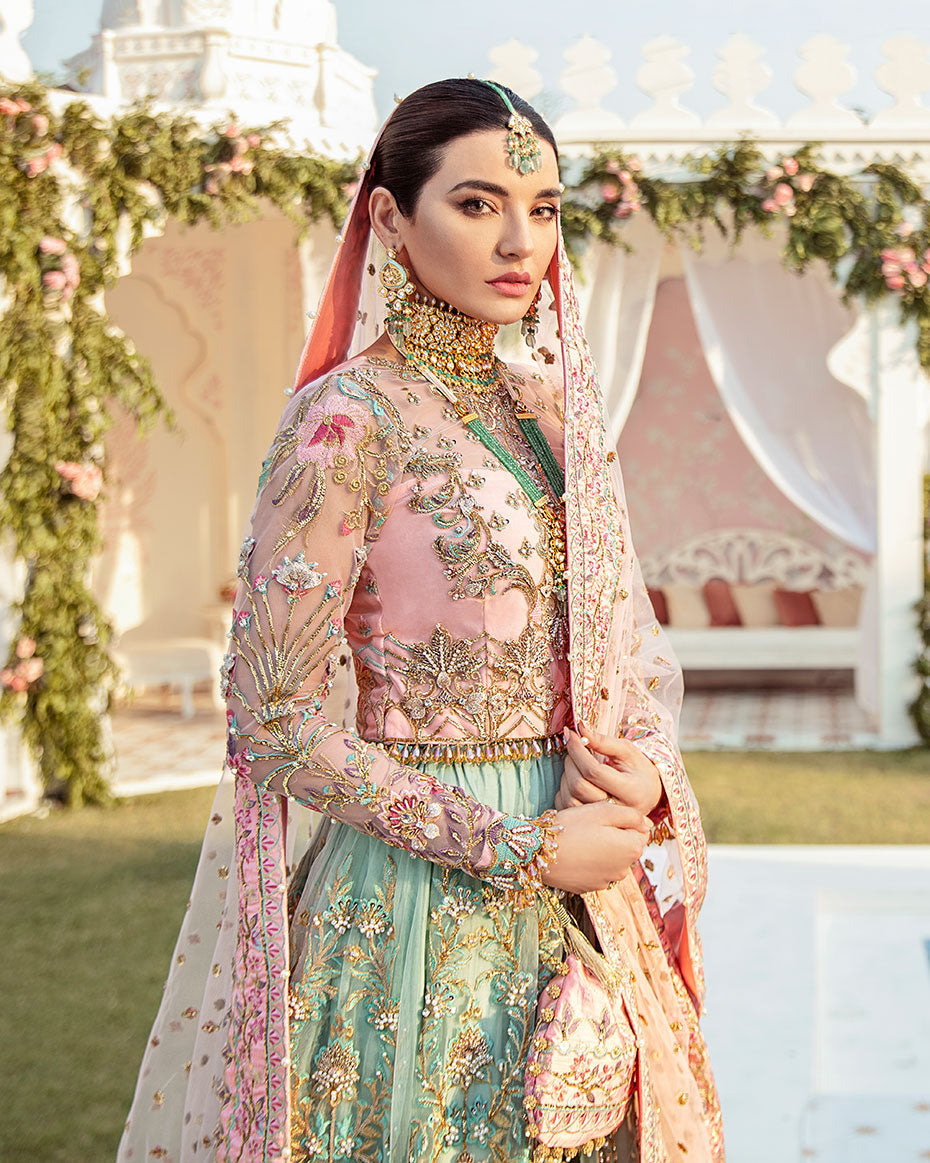 Gulaal | Wedding Formals | Joli Embroidered Net 3-Piece Suit WS-03 by Gulaal - Designer Dress - Type: Ladies Clothes - Available at Libayah - 100% Original