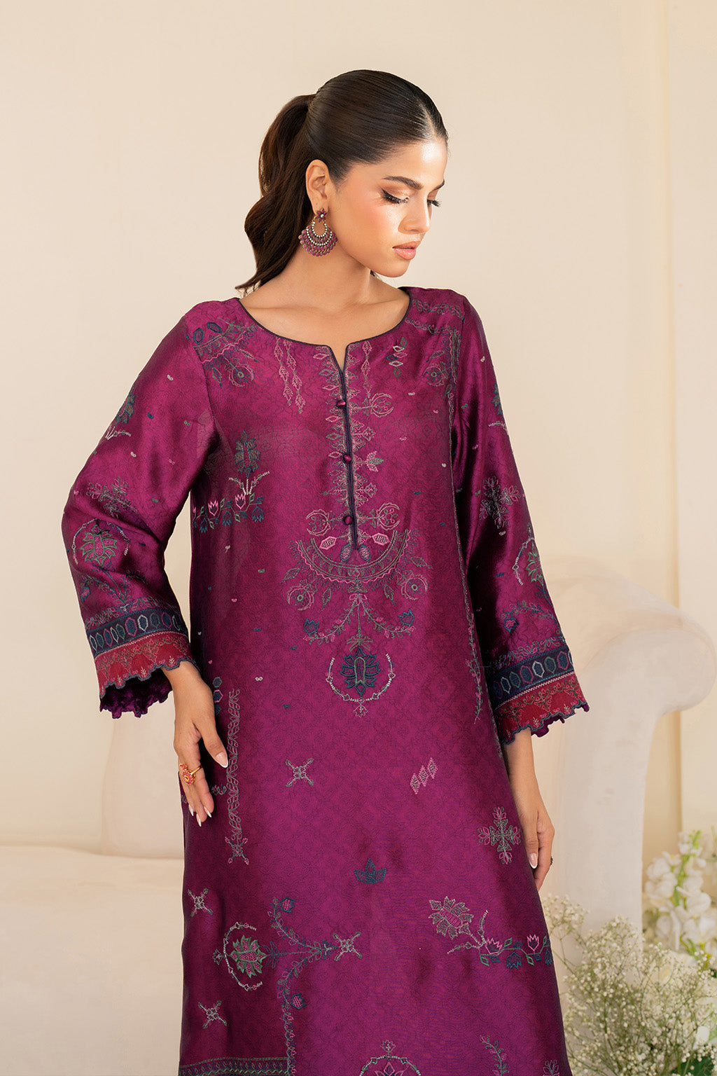 Iznik | Festive Formal | UE-436 Embroidered Pure silk by Iznik - Designer Dress  - Type : Ladies Clothes - Available at Libayah - 100% Original 