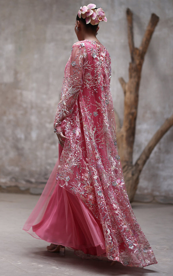 Threads and Motifs | Formal Dresses 25 | NET EMBROIDERED JAKCET WITH MAXI by Threads and Motifs - Designer Dress  - Type : Ladies Clothes - Available at Libayah - 100% Original 