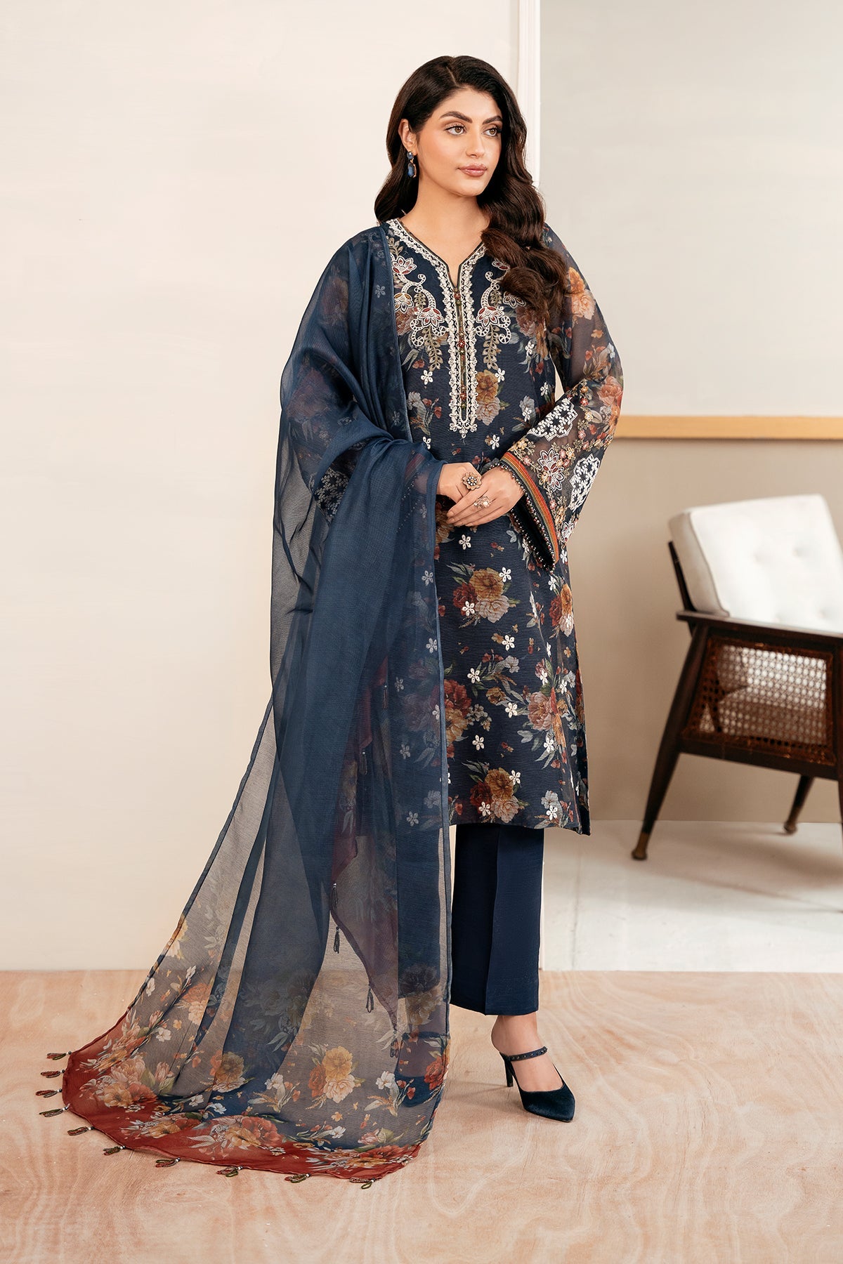 Baroque | Formal Collection | UF-4035 by Baroque - Designer Dress  - Type : Ladies Clothes - Available at Libayah - 100% Original 