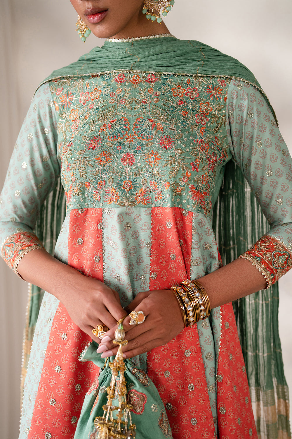 Baroque | Formals Collection | EMBROIDERED SILK UF-4141 by Baroque - Designer Dress  - Type : Ladies Clothes - Available at Libayah - 100% Original 