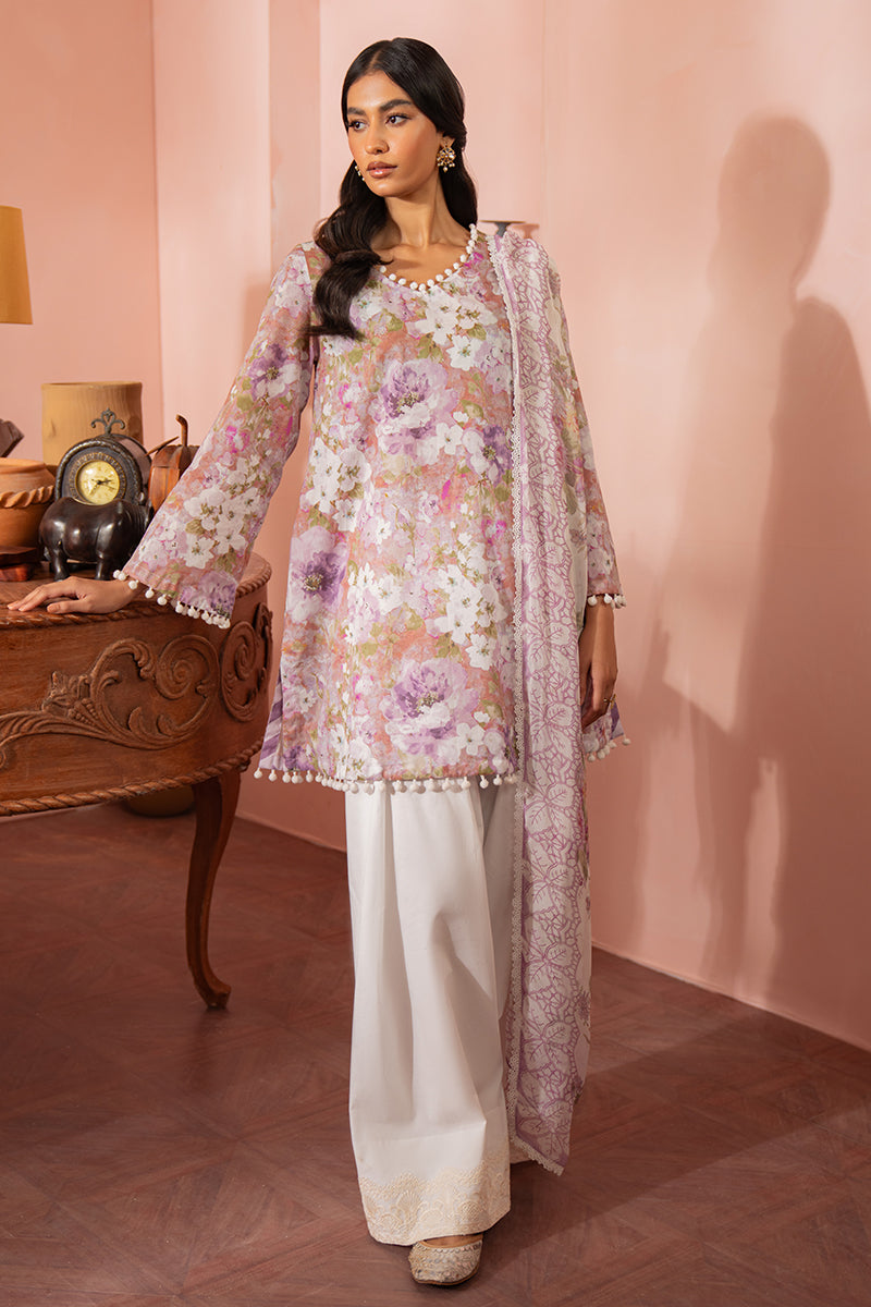 Cross Stitch | Cambric Lawn 24 | ORCHID GALORE by Cross Stitch - Designer Dress - Type: Casuals - Available at Libayah - 100% Original