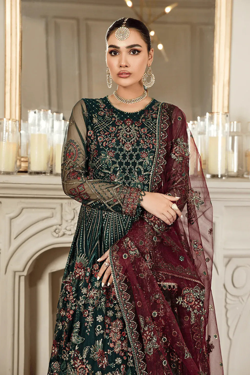 Zarif | Mehroz Formals | PINE GREEN by Zarif - Designer Dress - Type: Ladies Clothes - Available at Libayah - 100% Original