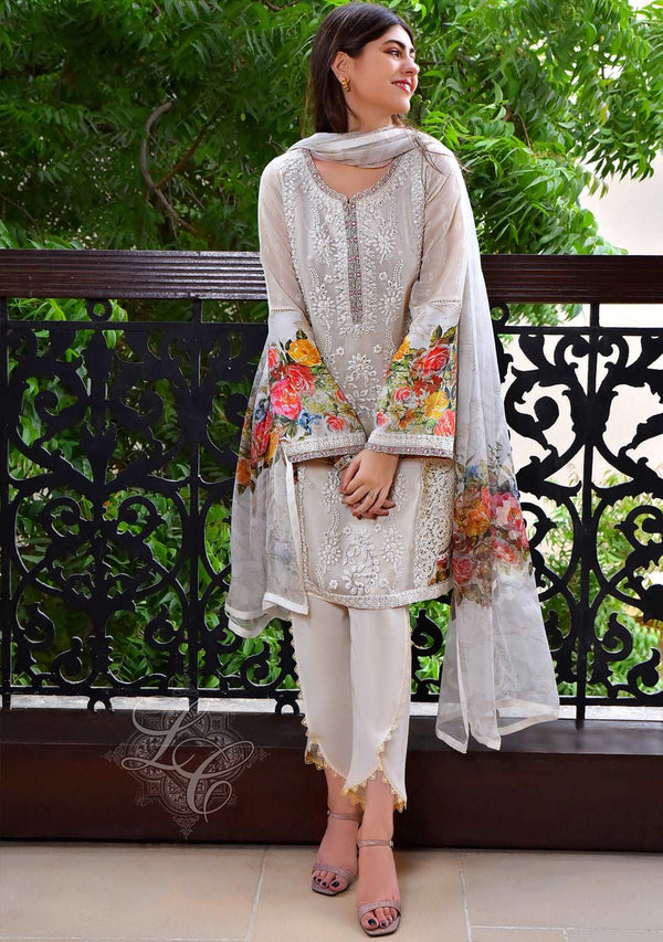 Afrozeh | Basic Pret 26 RTW | NACRE by Afrozeh - Designer Dress  - Type : Ladies Clothes - Available at Libayah - 100% Original 
