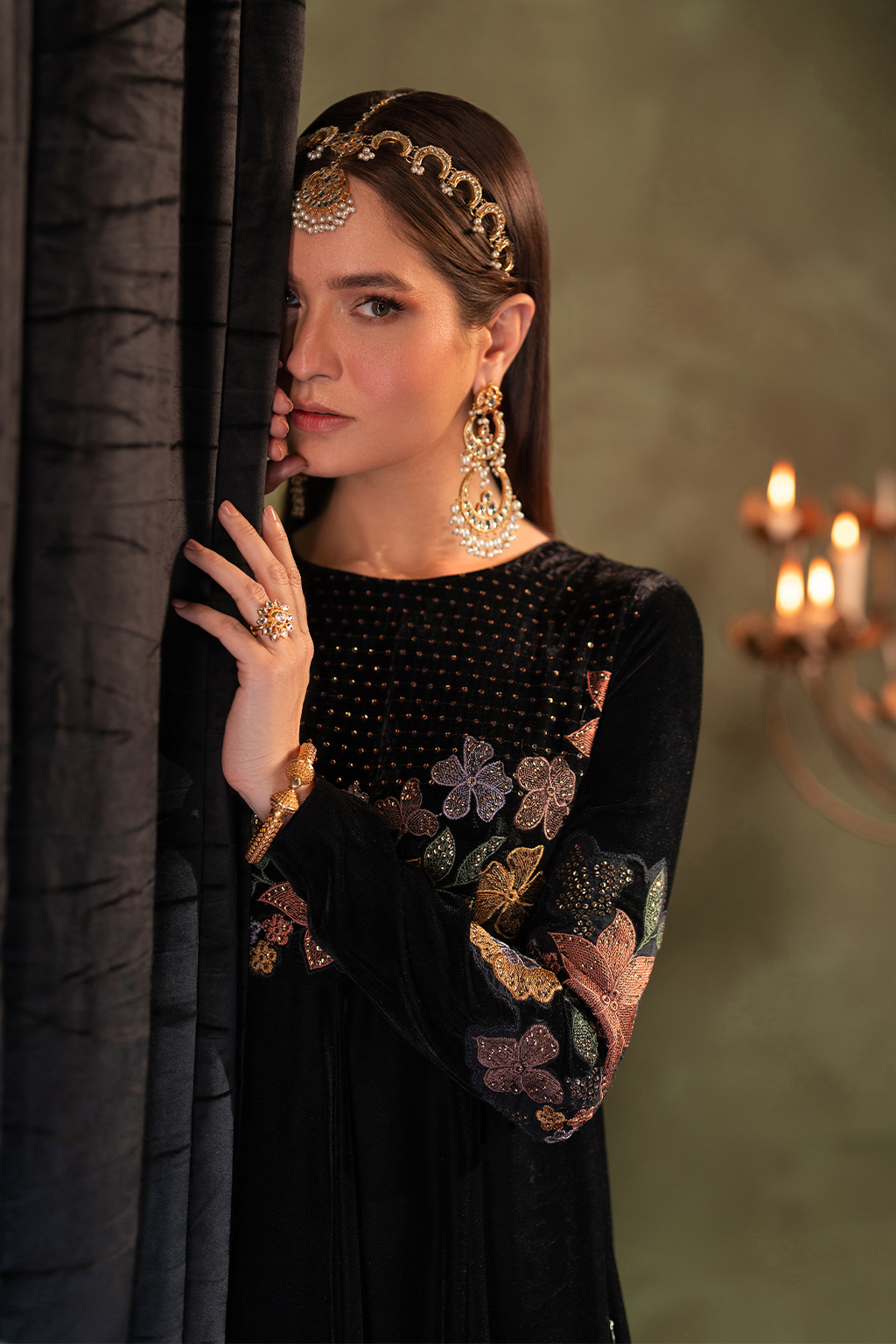 Iznik | Velvet 25 | IV-52 Embroidered Velvet by Iznik - Designer Dress - Type : Ladies Clothes - Available at Libayah - 100% Original 