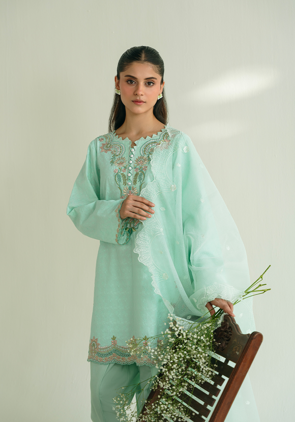 Zarqash | Whispers of Summer | SERENE BLOOM - Designer Dress - Type : Ladies Clothes - Available at Libayah - 100% Original