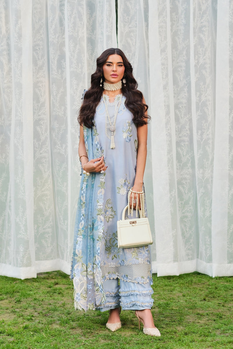 Maryam Hussain | Luxury Lawn 26 | Frost - Designer Dress - Type : Ladies Clothes - Available at Libayah - 100% Original