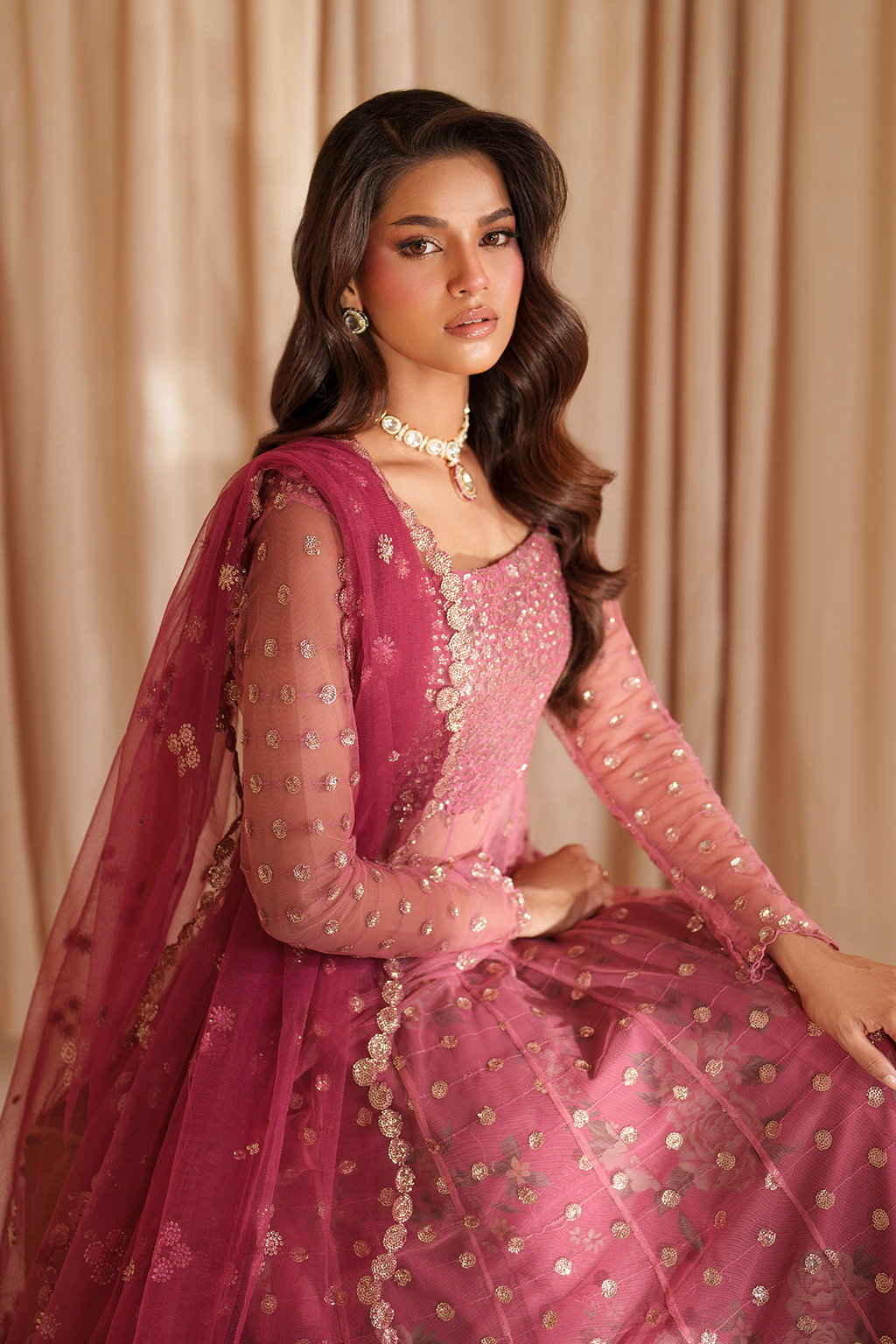 Iznik | Festive Formal |  CC-72 Embroidered Net by Iznik - Designer Dress  - Type : Ladies Clothes - Available at Libayah - 100% Original 