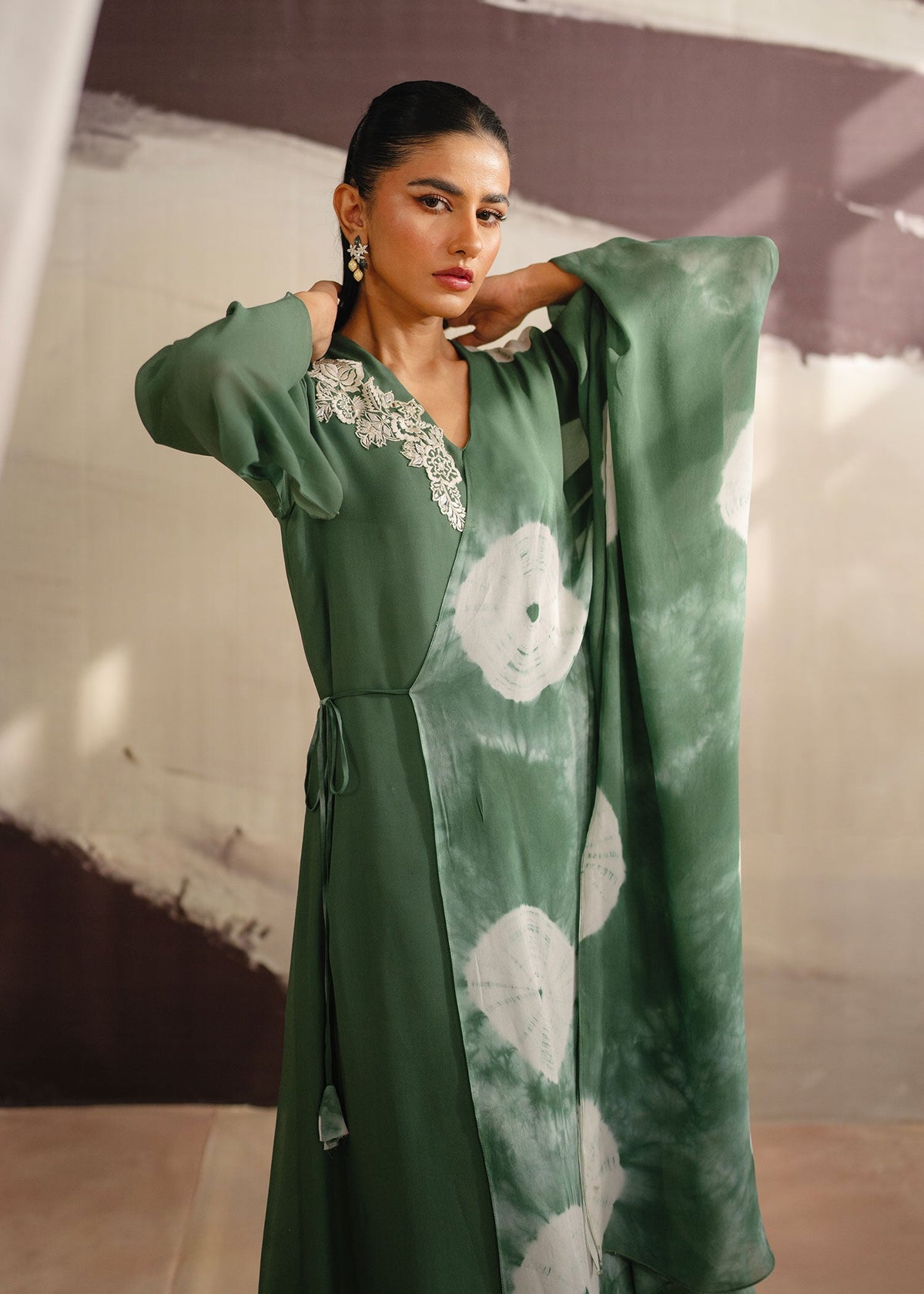 Mahgul | Eye of Cemal | Olive Sun by Mahgul - Designer Dress - Type: Ladies Clothes - Available at Libayah - 100% Original