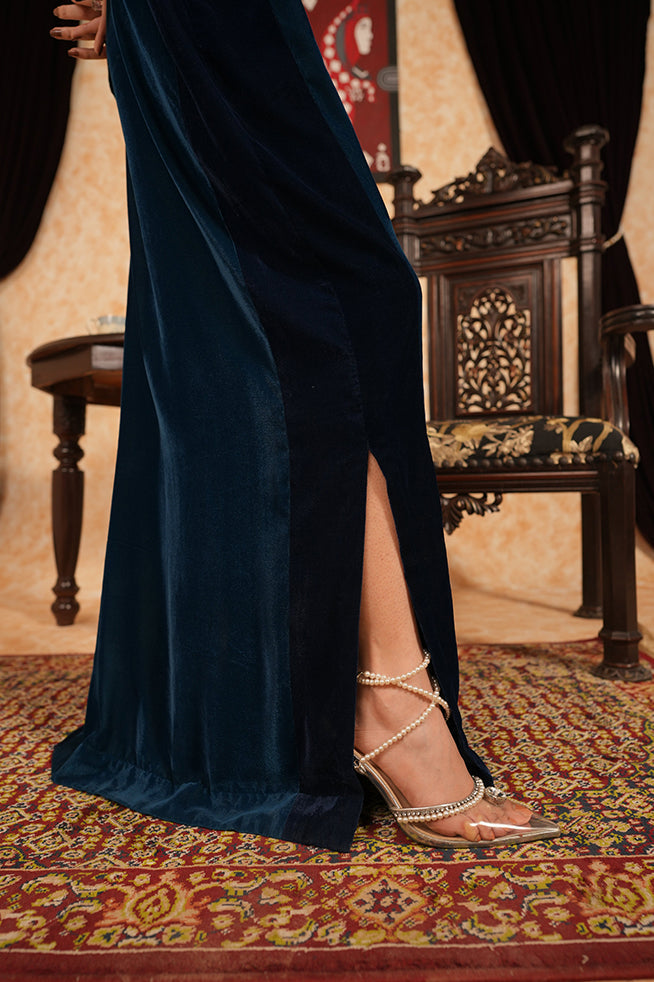 Fozia Khalid | Velvet Deck | Ariana by Fozia Khalid - Designer Dress - Type: Formal - Available at Libayah - 100% Original