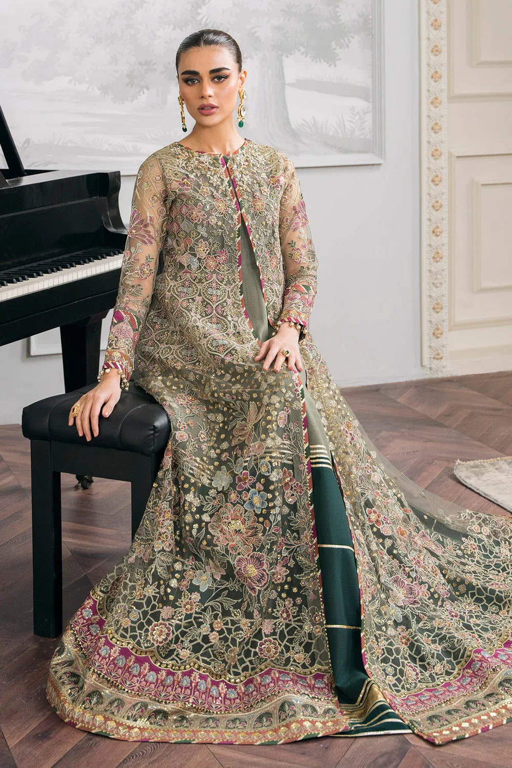 Baroque | Chantelle Embroidered Collection | CH12-02 by Baroque - Designer Dress - Type: Ladies Clothes - Available at Libayah - 100% Original