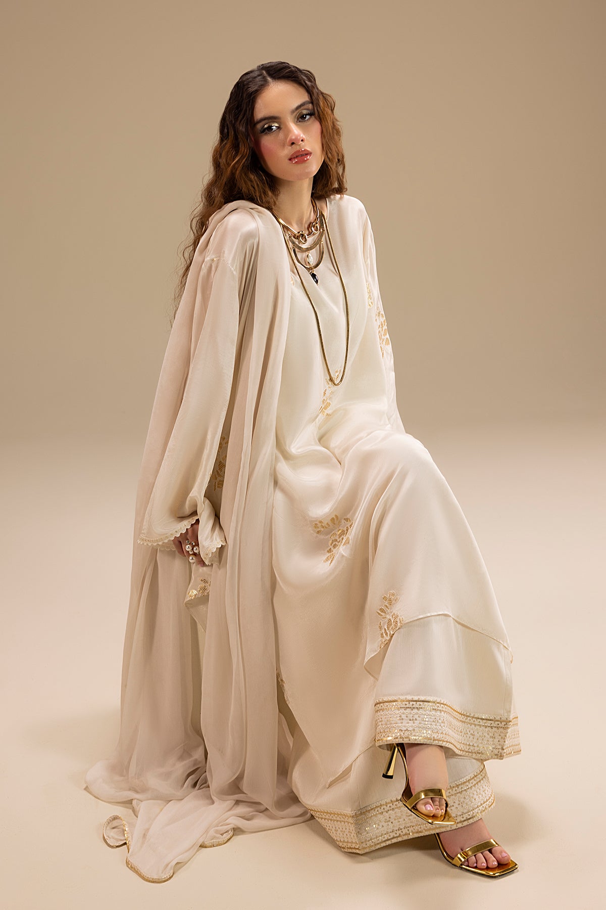 Erum Khan | Lillia Summer Edit | Moon Pearl by Erum Khan - Designer Dress - Type: Ladies Clothes - Available at Libayah - 100% Original