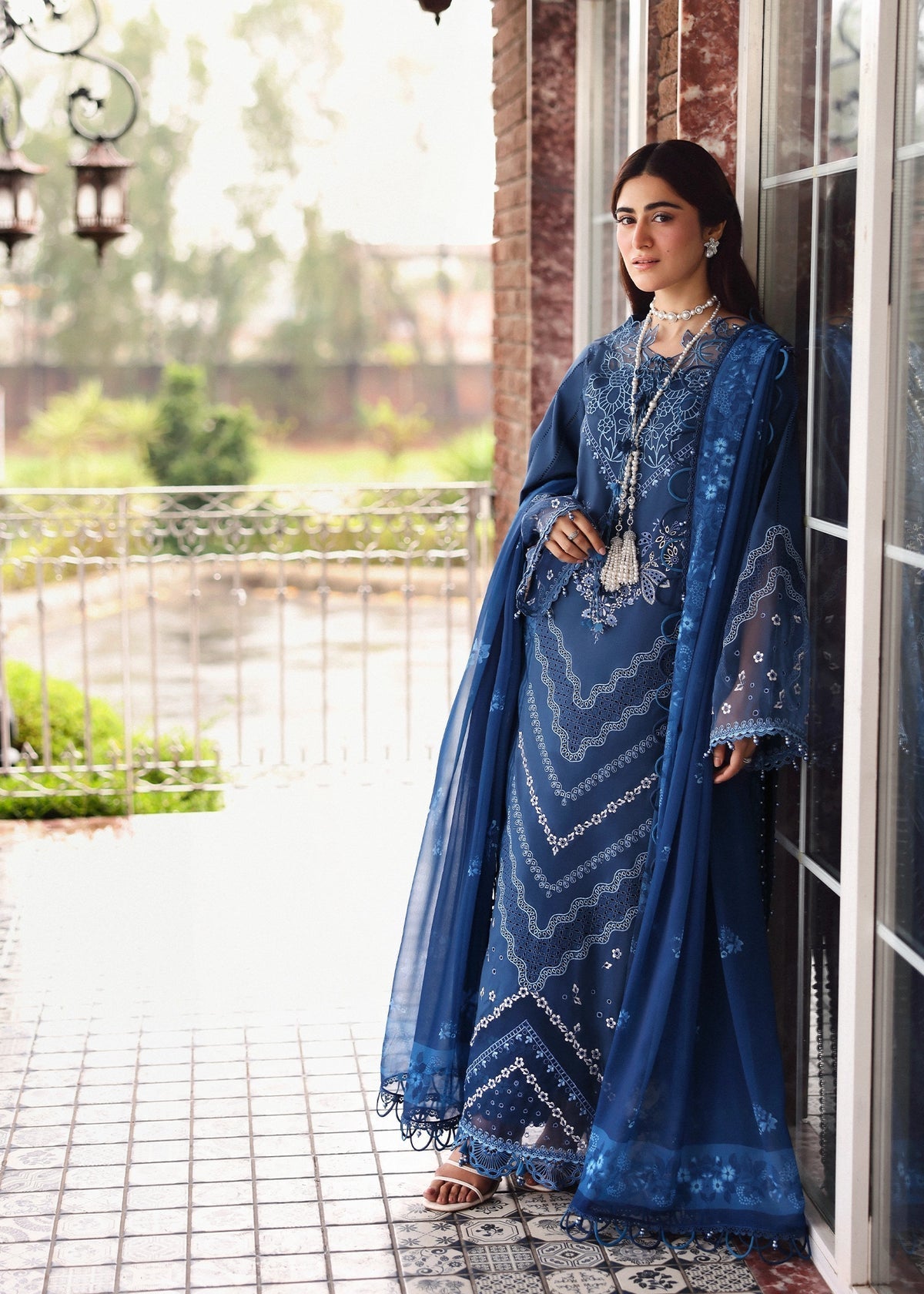 Sardinia | Embroidered Lawn Edit 26 | Terrace Blue by Sardinia - Designer Dress  - Type : Ladies Clothes - Available at Libayah - 100% Original 