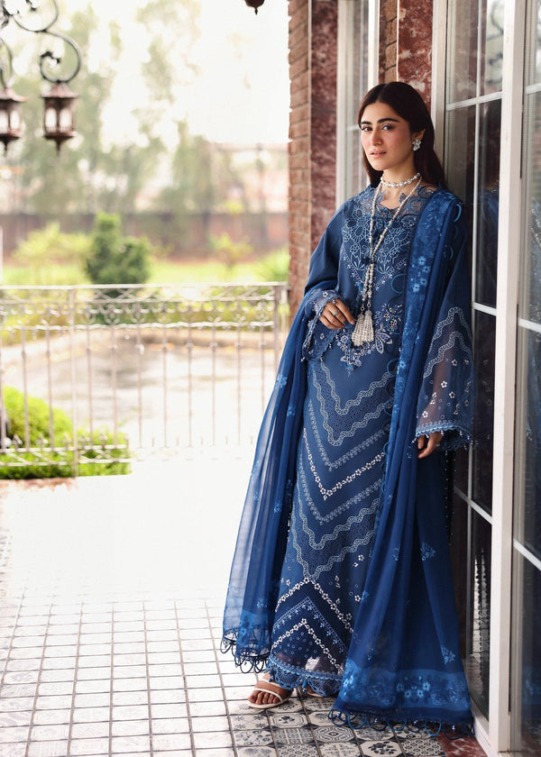 Sardinia | Embroidered Lawn Edit 26 | Terrace Blue by Sardinia - Designer Dress  - Type : Ladies Clothes - Available at Libayah - 100% Original 
