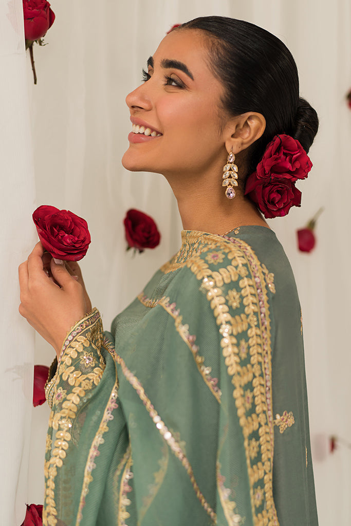 Cross Stitch | Luxe Atelier 24 | GARLAND SAGE by Cross Stitch - Designer Dress - Type: Ladies Clothes - Available at Libayah - 100% Original