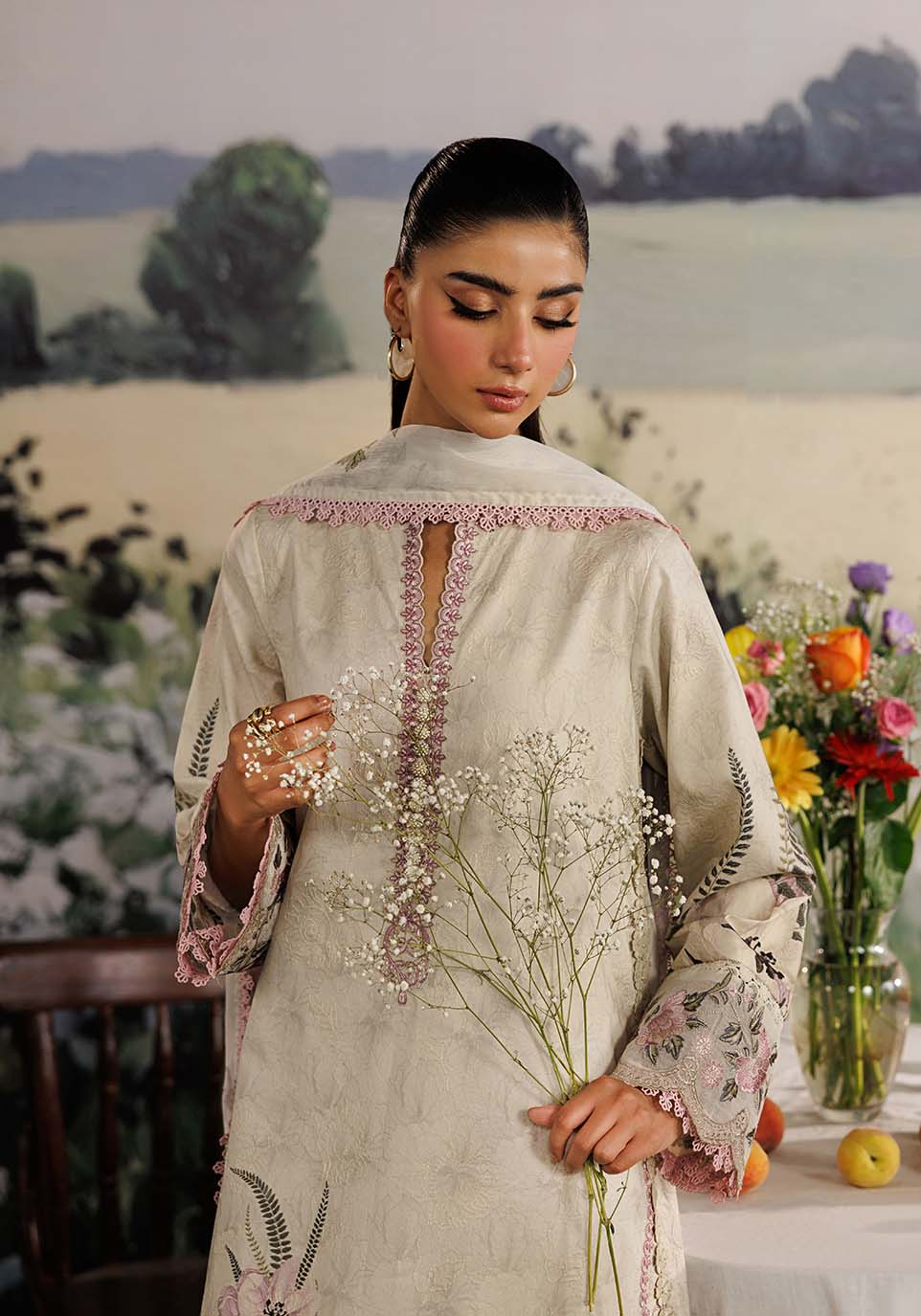 Zarqash | RimJhim The Moonsoon Edit 26 | MEHRAAB-E-GUL ZQ003 by Zarqash - Designer Dress  - Type : Ladies Clothes - Available at Libayah - 100% Original 