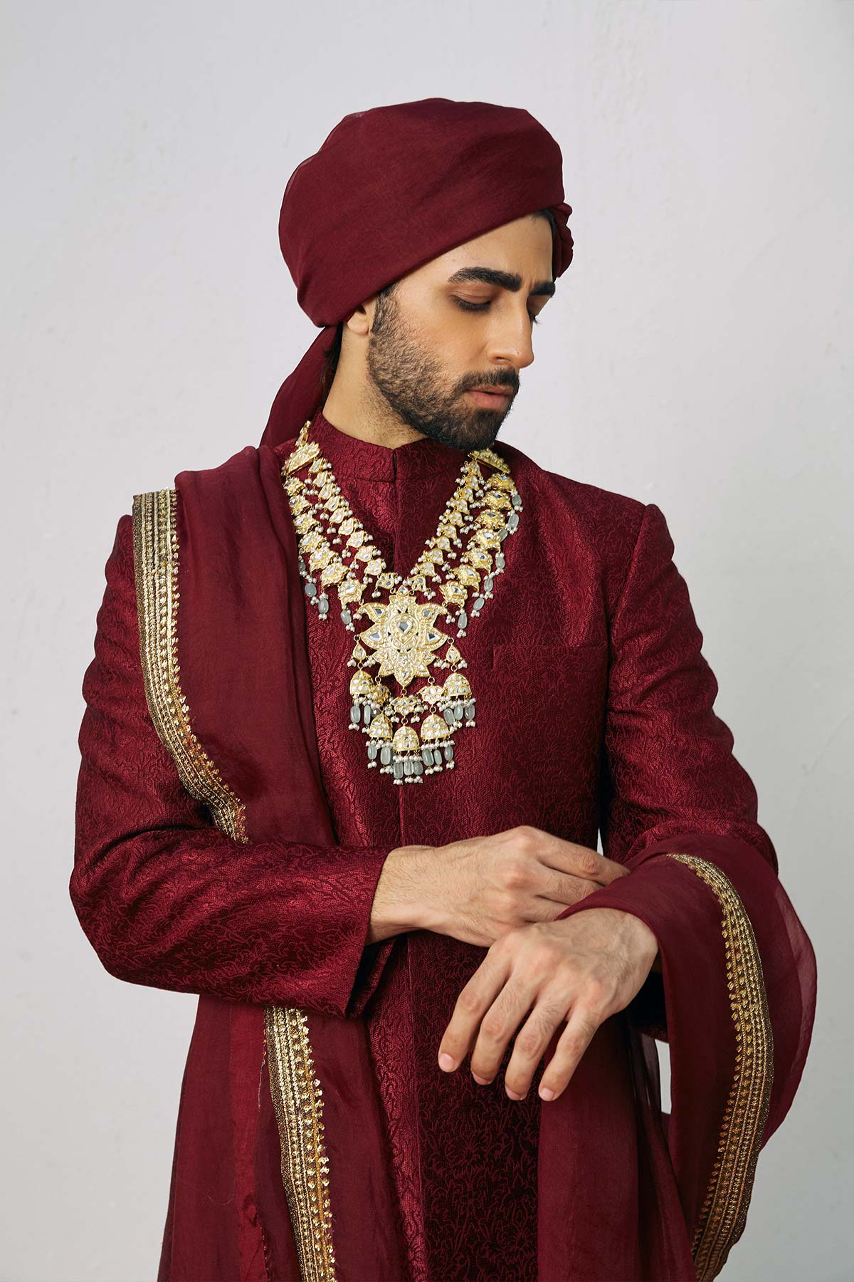 Pakistani Menswear | Mina Kashif | Khanzada by Libayah - Designer Dress - Type: Menswear - Available at Libayah - 100% Original