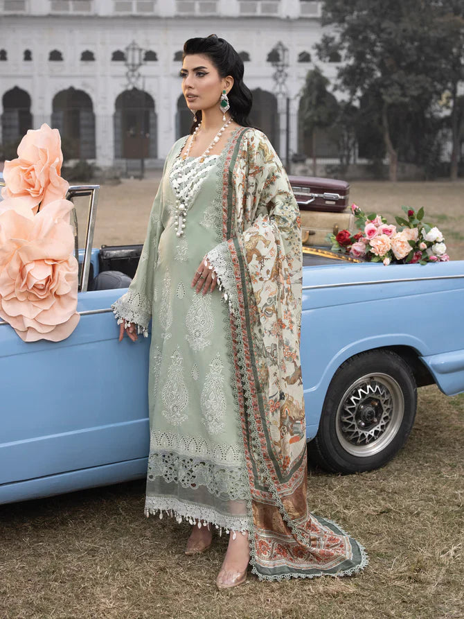 Faiza Faisal | Maya Luxury Lawn | Elena by Faiza Faisal - Designer Dress - Type: Ladies Clothes - Available at Libayah - 100% Original