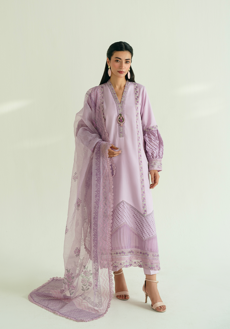 Zarqash | Whispers of Summer | LAVENDER VINES - Designer Dress - Type : Ladies Clothes - Available at Libayah - 100% Original