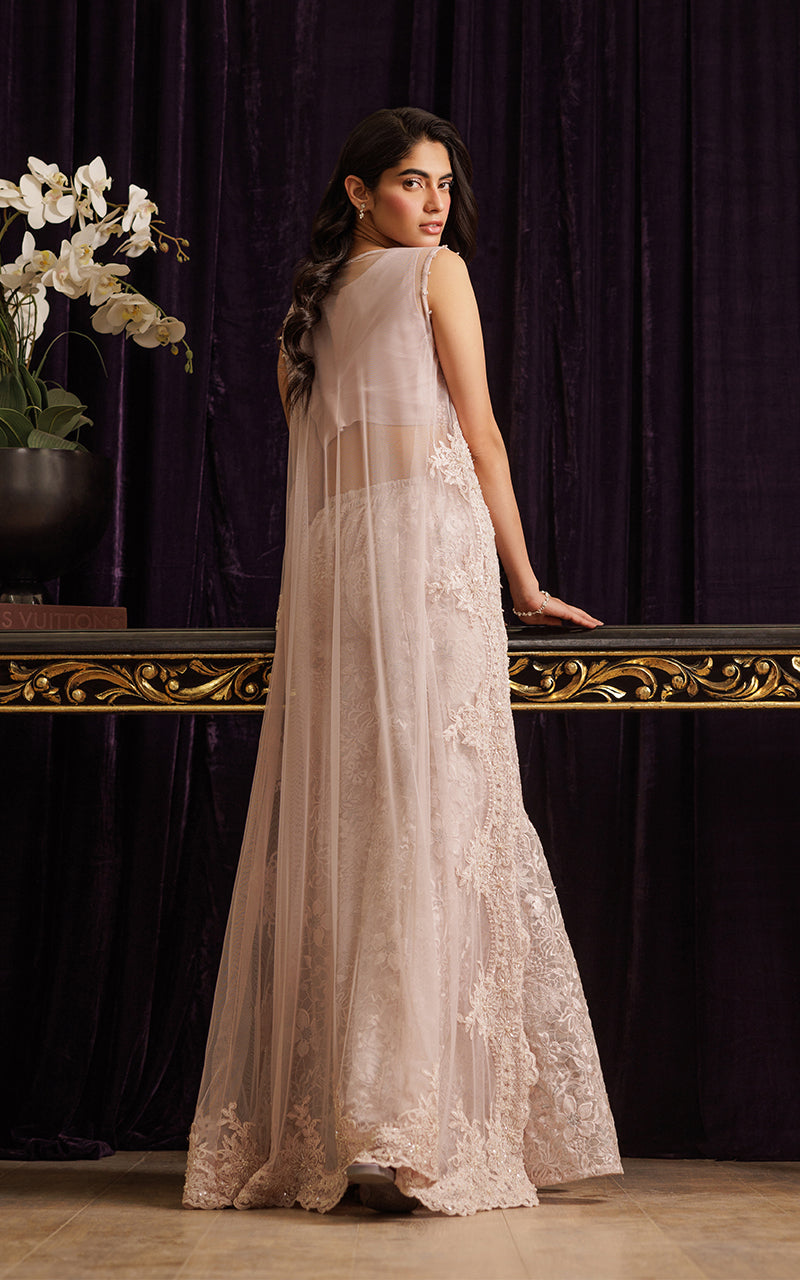 Threads and Motifs | Formal Dresses 25 | Net Embroidered Jacket with Embroidered Tube & Trouser by Threads and Motifs - Designer Dress  - Type : Ladies Clothes - Available at Libayah - 100% Original 