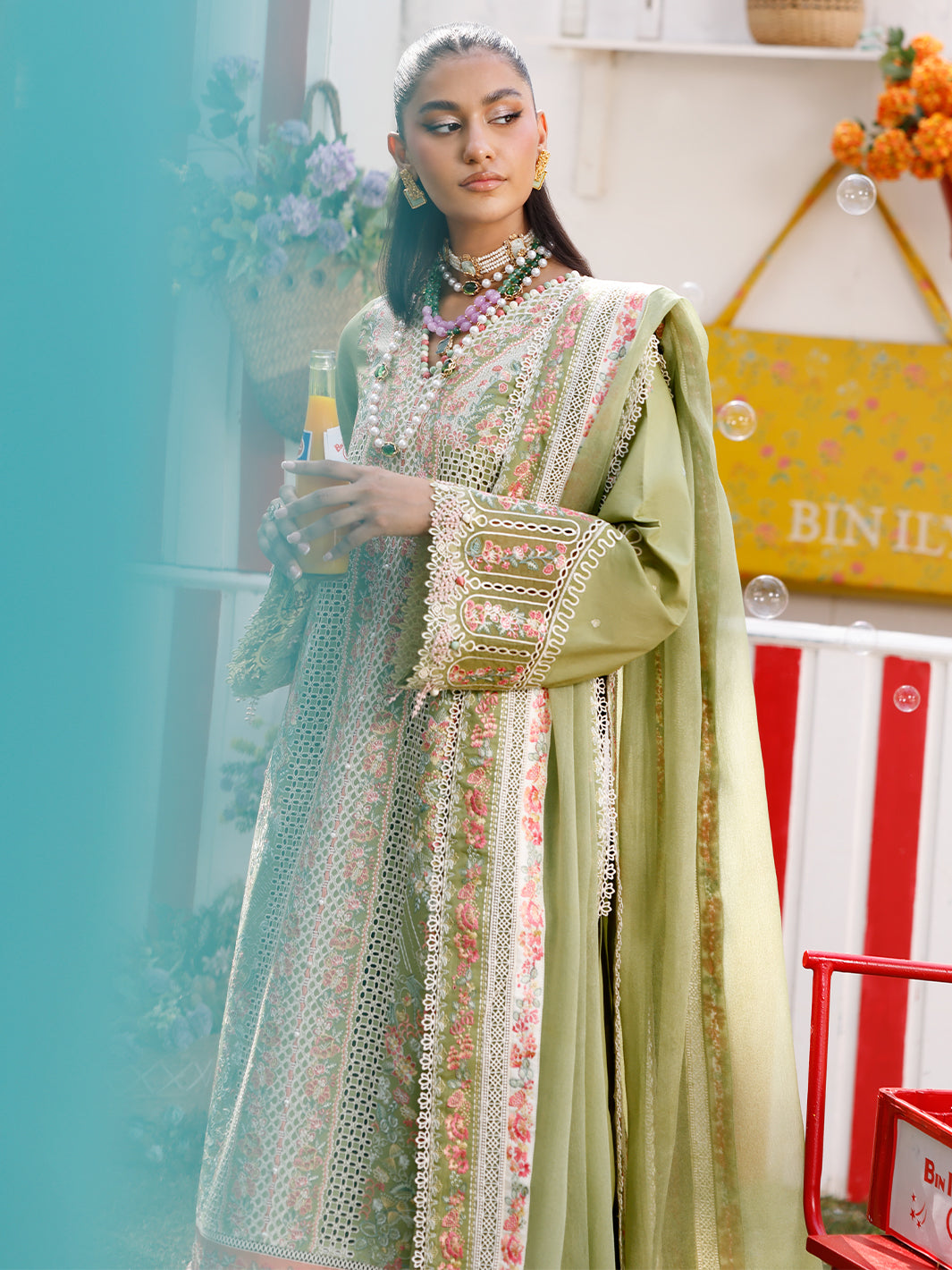 Bin Ilyas | Carnival Summer Edit 25 | 33 - A by Bin Ilyas - Designer Dress - Type: Ladies Clothes - Available at Libayah - 100% Original