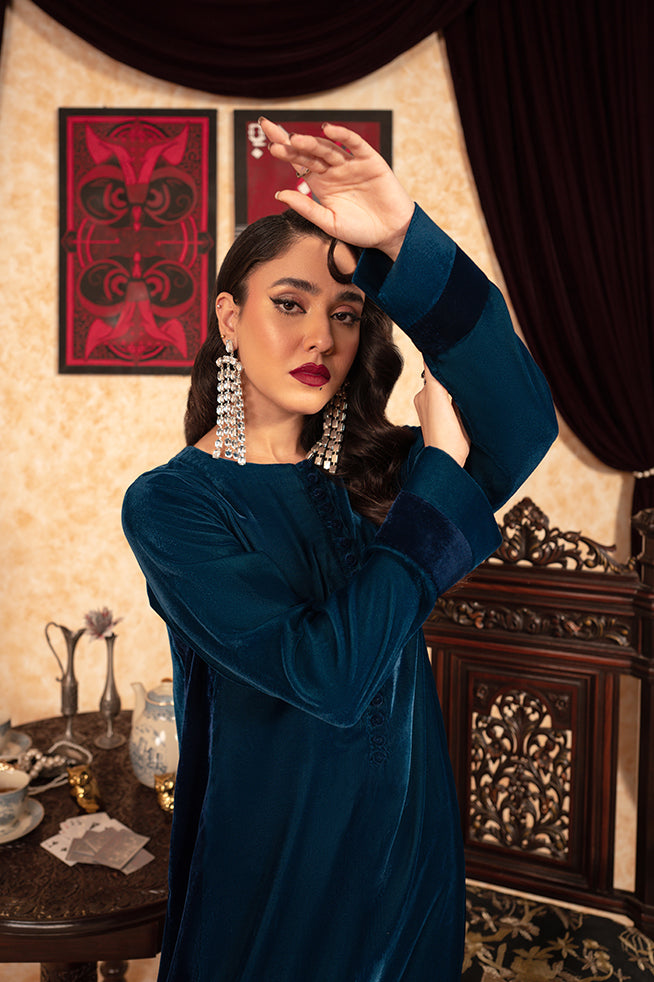 Fozia Khalid | Velvet Deck | Ariana by Fozia Khalid - Designer Dress - Type: Formal - Available at Libayah - 100% Original