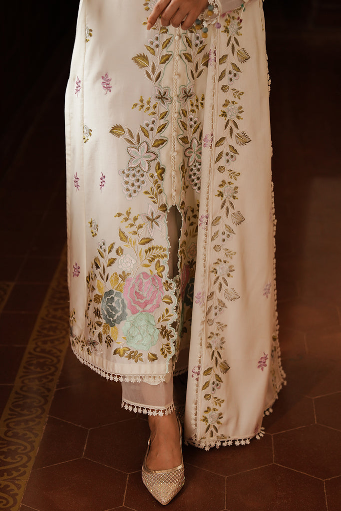 Cross Stitch | Satin De Luxe | IVORY GARDEN by Cross Stitch - Designer Dress - Type: Luxury - Available at Libayah - 100% Original