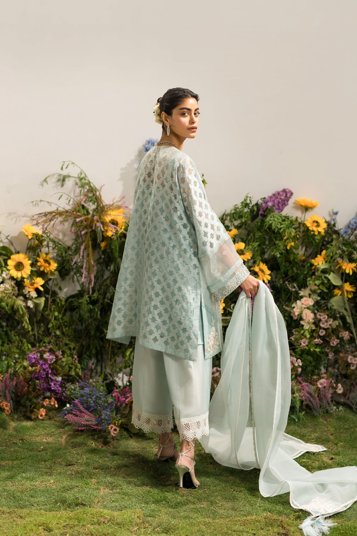 Ammara Khan | Lily Luxury Formals 24 | PASTEL SKY SET (D-03) by Ammara Khan - Designer Dress - Type: Ladies Clothes - Available at Libayah - 100% Original