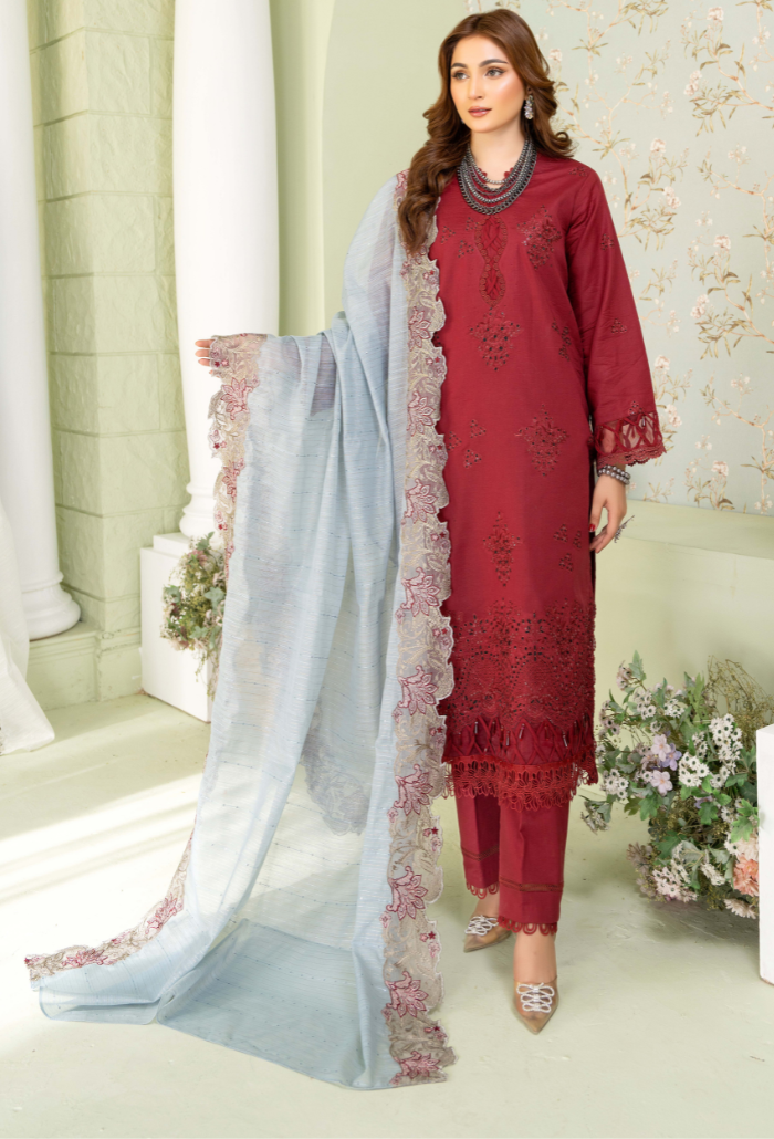 Humdum | Baad e Baharan Lawn | Baad e Baharan - D08 by HumDum - Designer Dress - Type: Ladies Clothes - Available at Libayah - 100% Original