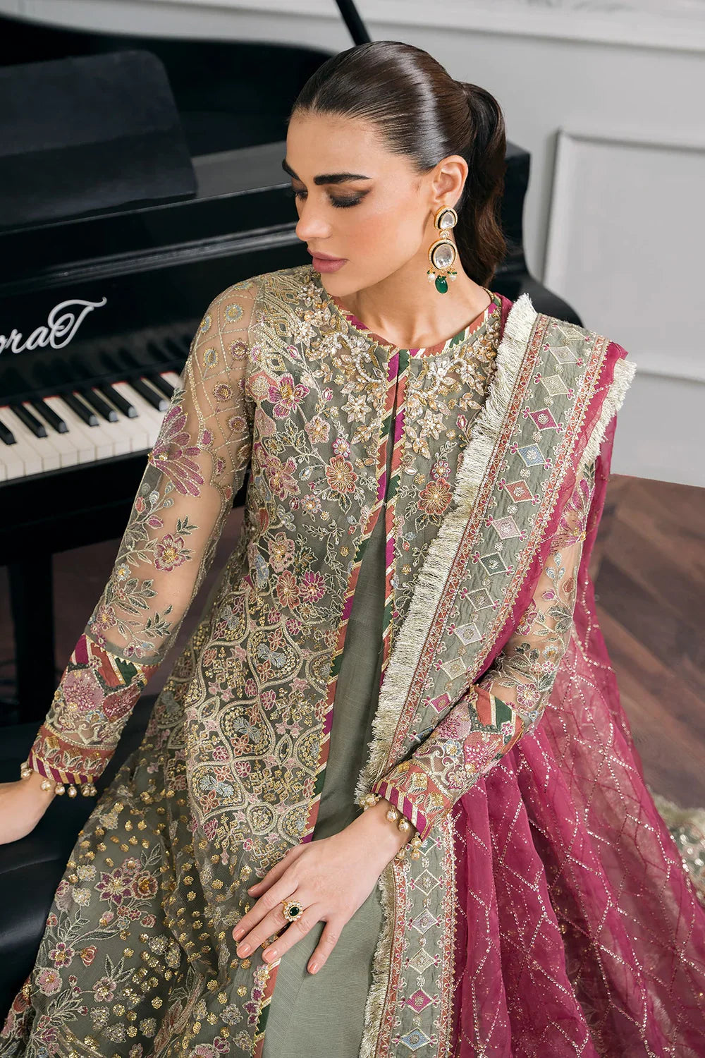 Baroque | Chantelle Embroidered Collection | CH12-02 by Baroque - Designer Dress - Type: Ladies Clothes - Available at Libayah - 100% Original