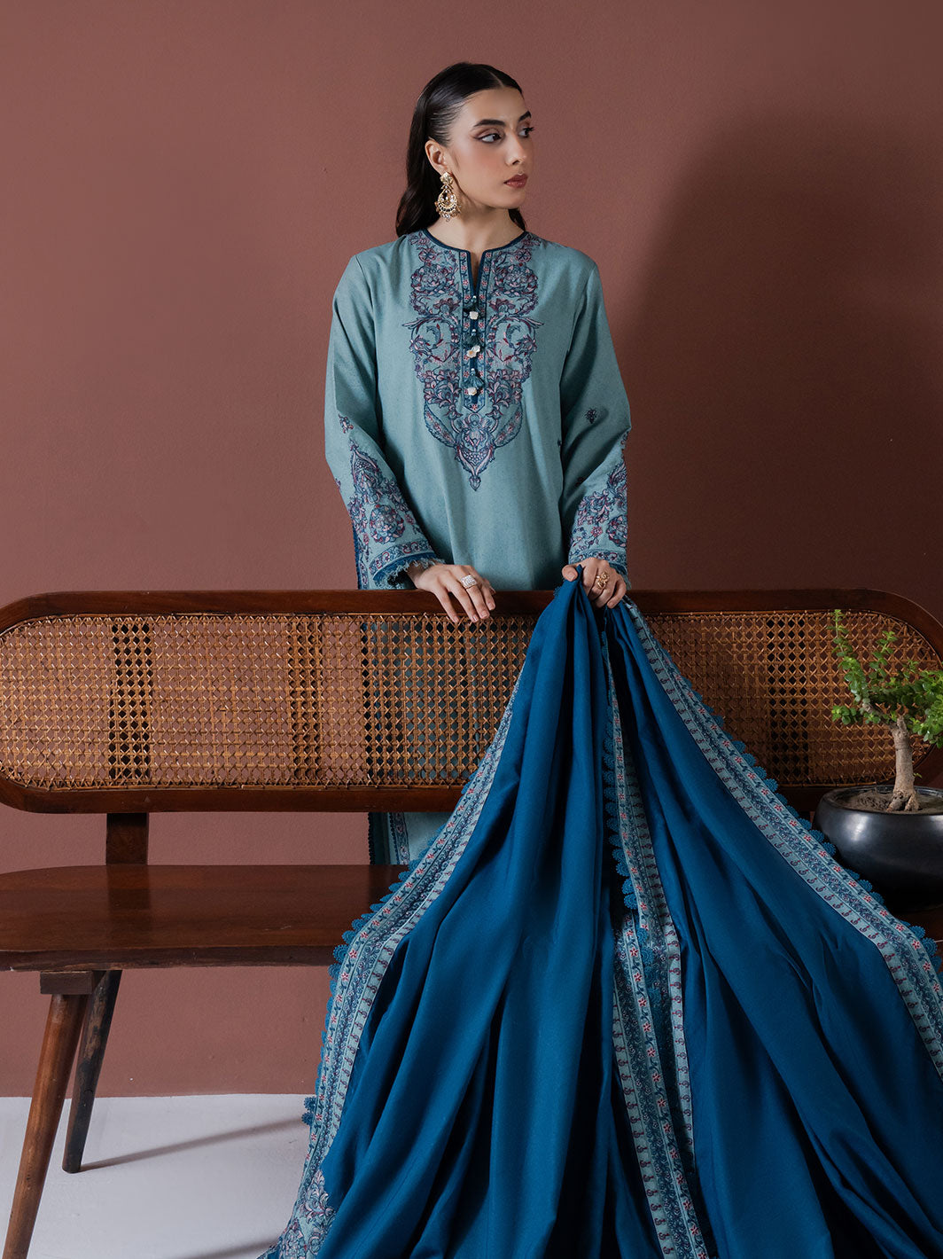 Faiza Faisal | Winter Edit 2024 | ERSA by Faiza Faisal - Designer Dress - Type: Ladies Clothes - Available at Libayah - 100% Original