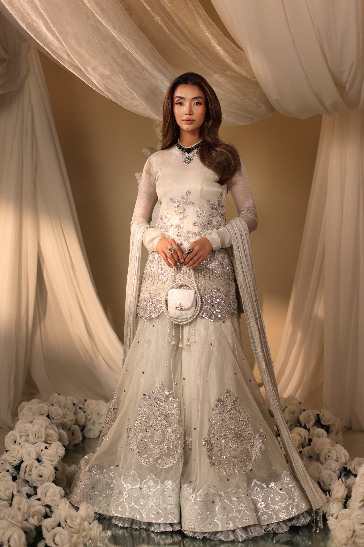 Musferah Saad | Casa Blance | Ivory Serenade by Musferah Saad - Designer Dress  - Type : Ladies Clothes - Available at Libayah - 100% Original 