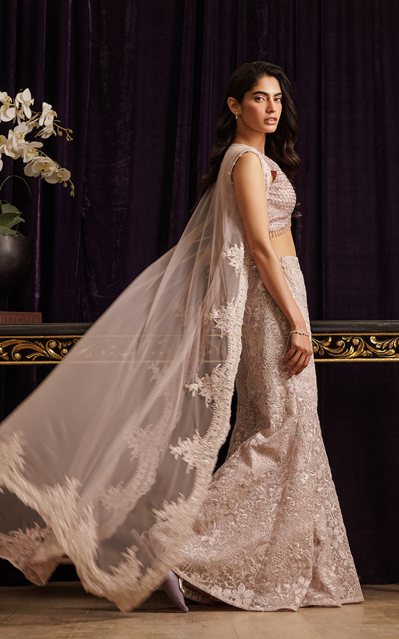 Threads and Motifs | Formal Dresses 25 | Net Embroidered Jacket with Embroidered Tube & Trouser by Threads and Motifs - Designer Dress  - Type : Ladies Clothes - Available at Libayah - 100% Original 