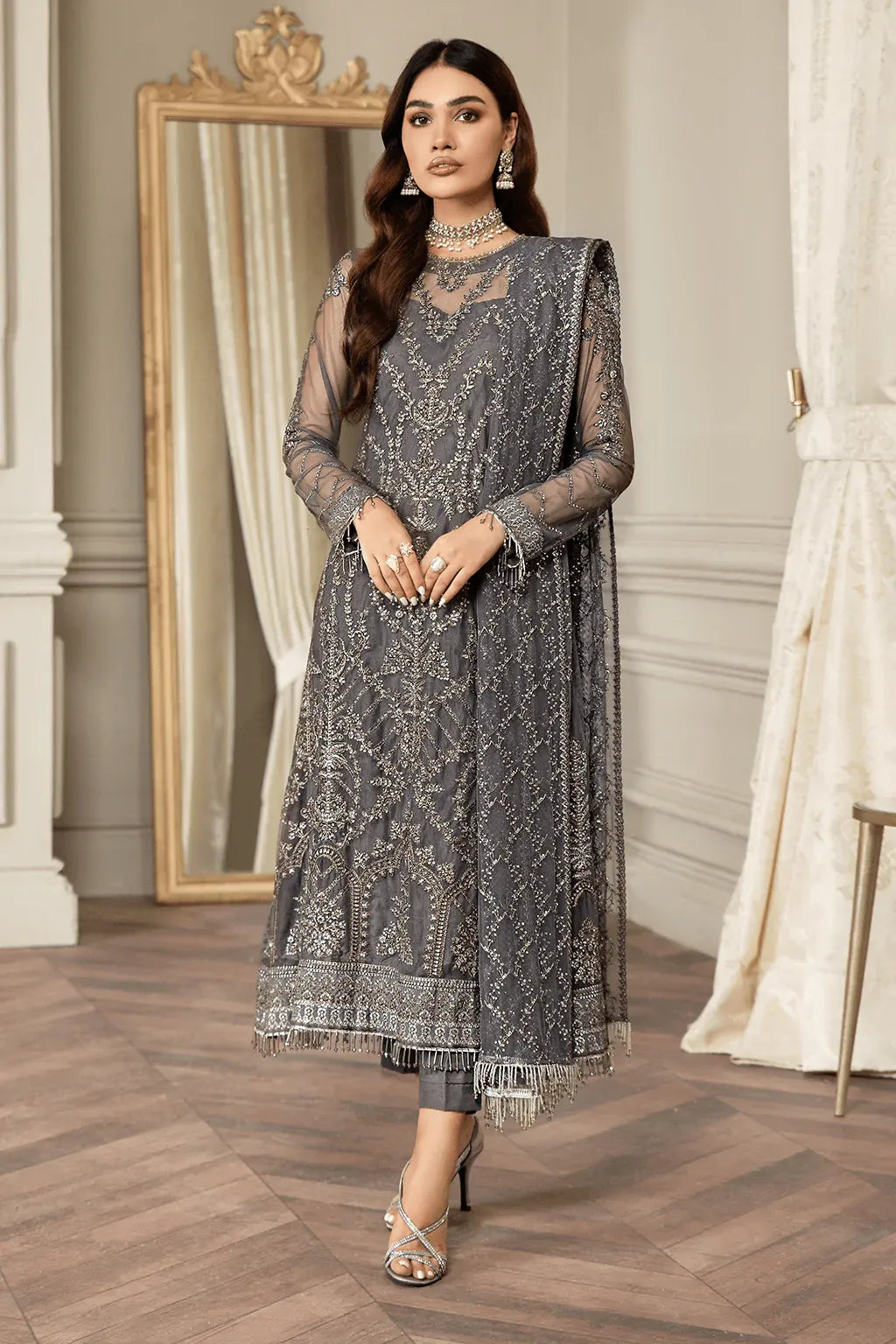 Zarif | Mehroz Formals | Storm Grey by Zarif - Designer Dress - Type: Ladies Clothes - Available at Libayah - 100% Original