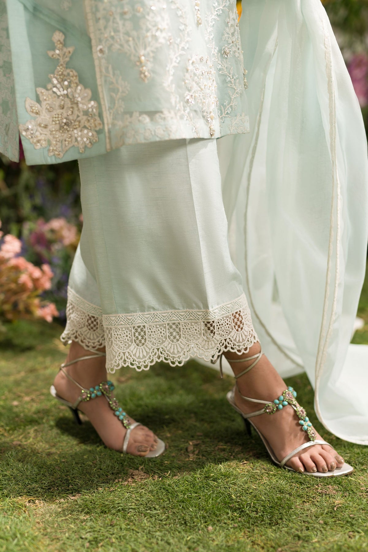 Ammara Khan | Lily Luxury Formals 24 | PASTEL SKY SET (D-03) by Ammara Khan - Designer Dress - Type: Ladies Clothes - Available at Libayah - 100% Original