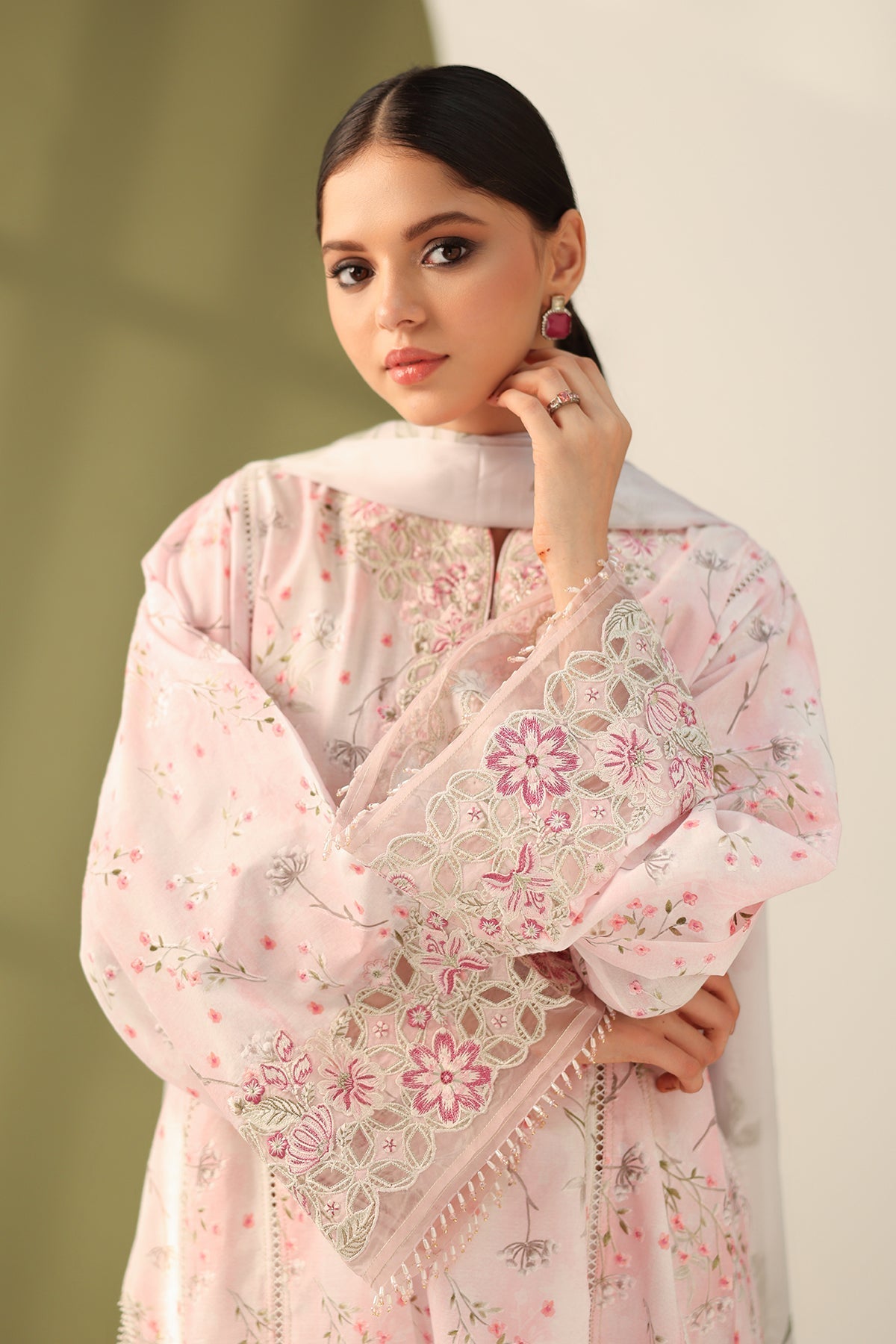 Baroque | Eid Printique | EMBROIDERED PRINTED LAWN UF-4180 by Baroque - Designer Dress - Type: Ladies Clothes - Available at Libayah - 100% Original