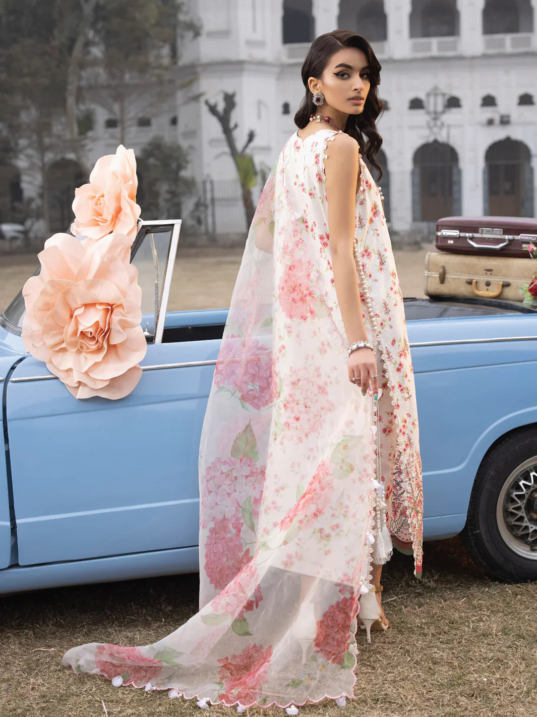 Faiza Faisal | Maya Luxury Lawn | Sandra by Faiza Faisal - Designer Dress - Type: Ladies Clothes - Available at Libayah - 100% Original