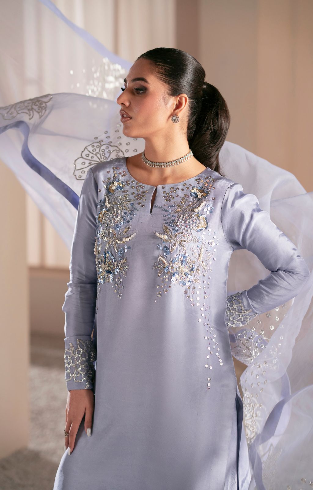 Ajr Couture | Symphony Luxe Festive 25 | Crimson by AJR Couture - Designer Dress - Type: Ladies Clothes - Available at Libayah - 100% Original