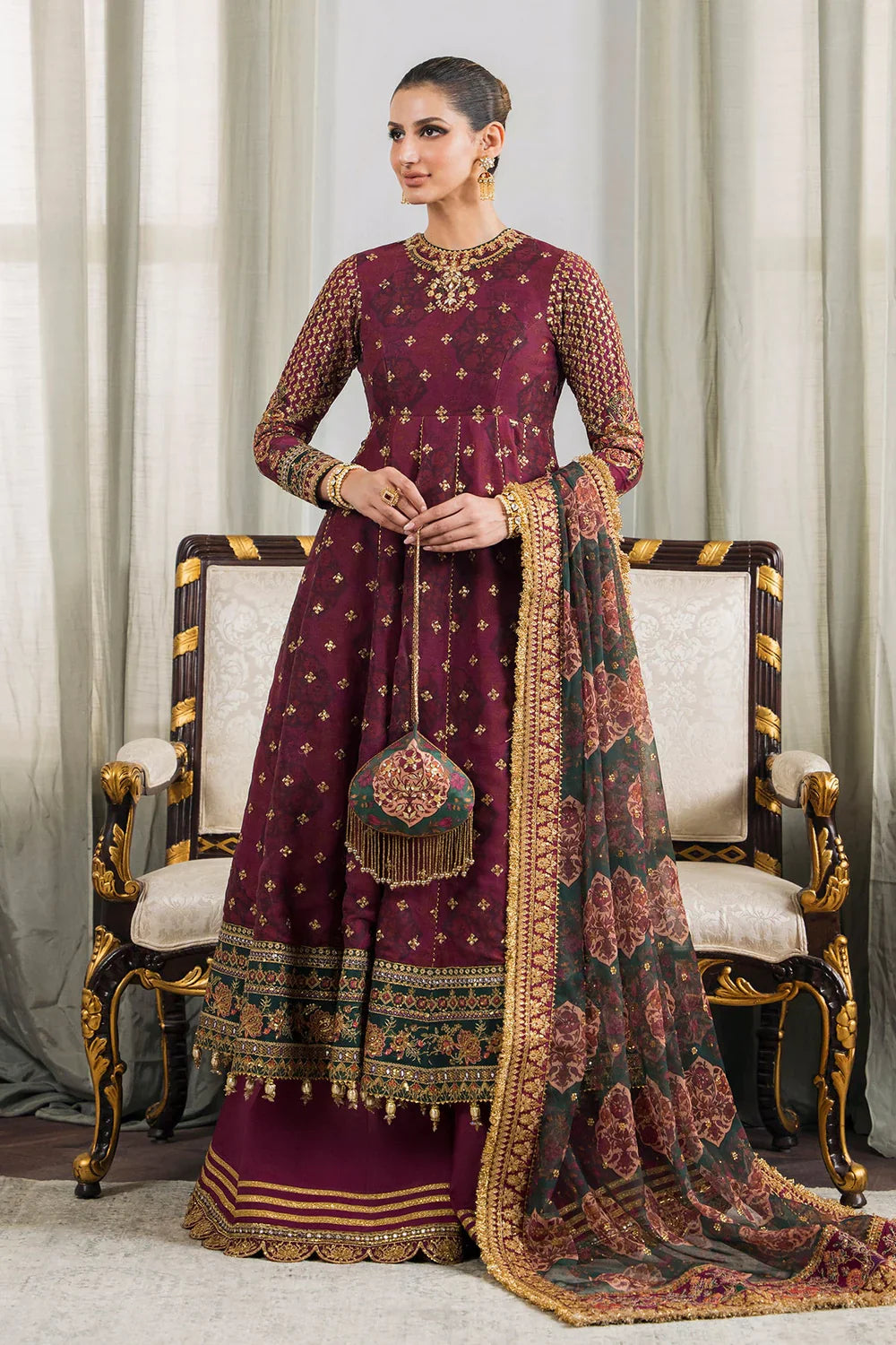 Baroque | Chantelle Embroidered Collection | CH12-03 by Baroque - Designer Dress - Type: Ladies Clothes - Available at Libayah - 100% Original