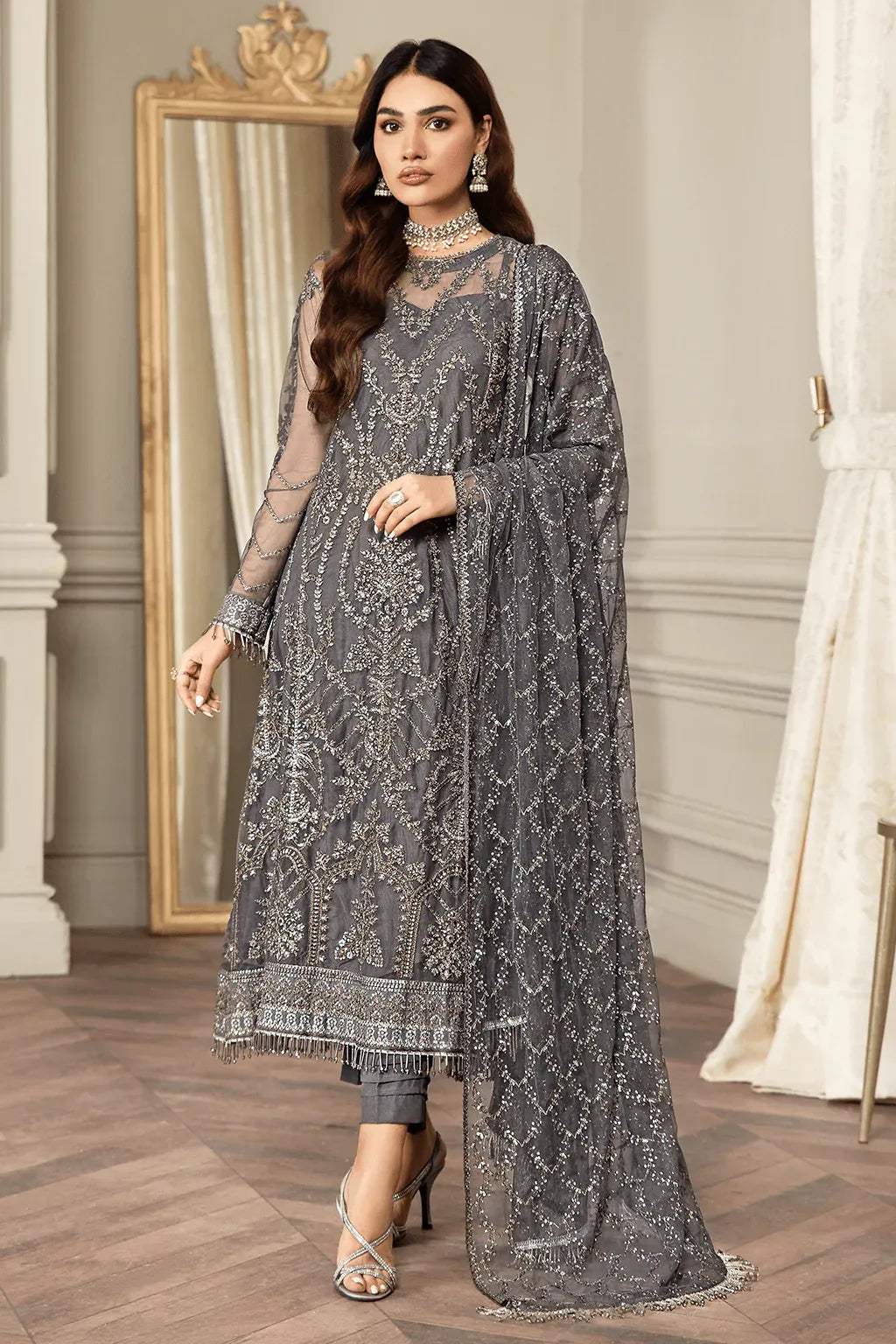 Zarif | Mehroz Formals | Storm Grey by Zarif - Designer Dress - Type: Ladies Clothes - Available at Libayah - 100% Original