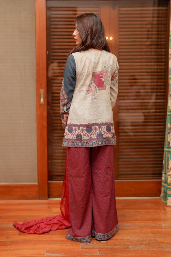 Shamaeel Ansari | Nazaakat Pret | Royal Crimson by Shamaeel Ansari - Designer Dress  - Type : Ladies Clothes - Available at Libayah - 100% Original 