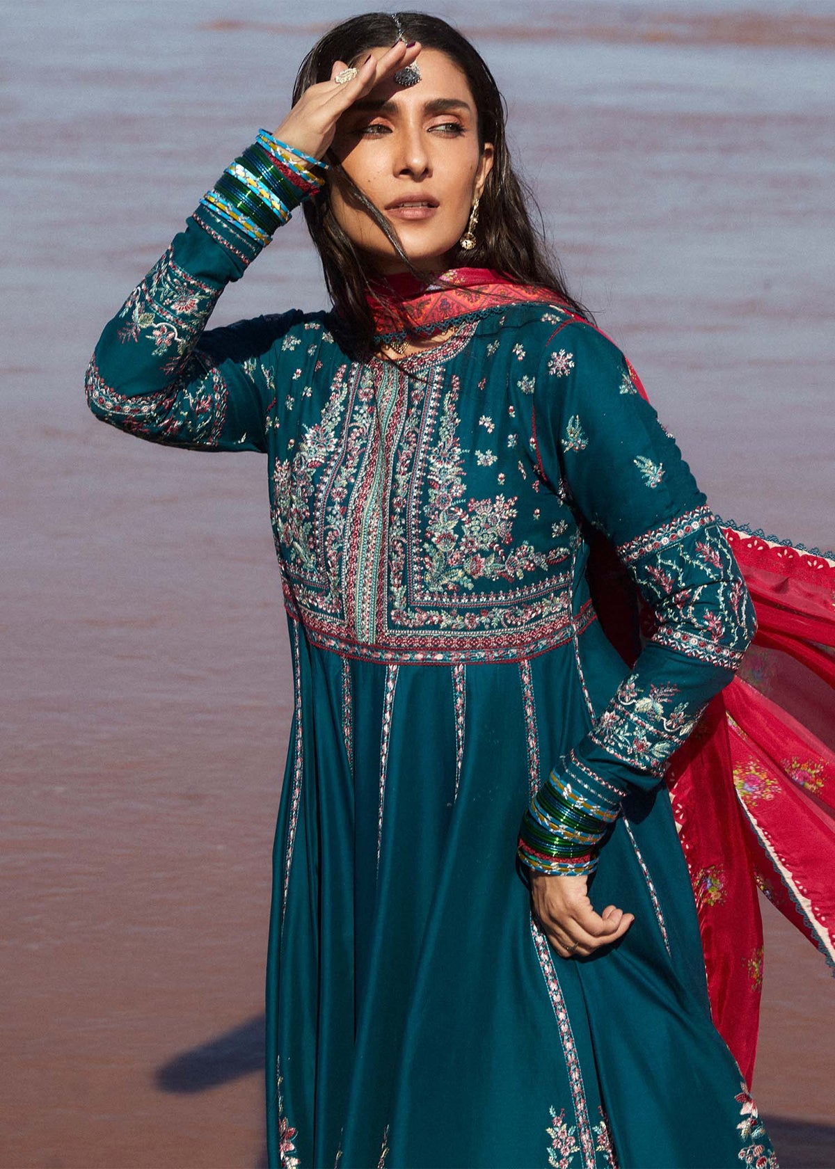 Hussain Rehar | Surkh Eid Pret'25 | Zarqash by Hussain Rehar - Designer Dress  - Type : Ladies Clothes - Available at Libayah - 100% Original 