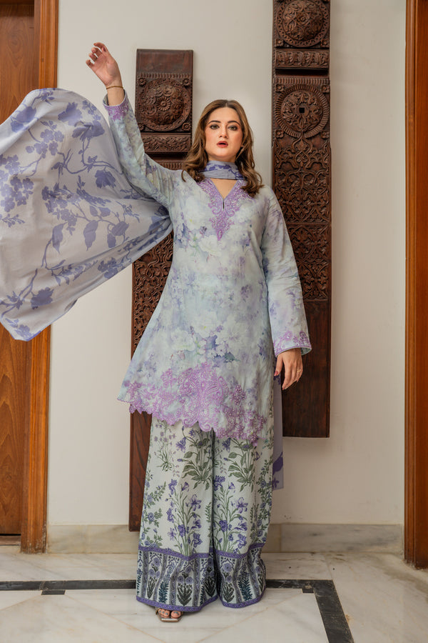 Shamaeel Ansari | Nazaakat Pret | Lilac Bloom by Shamaeel Ansari - Designer Dress  - Type : Ladies Clothes - Available at Libayah - 100% Original 