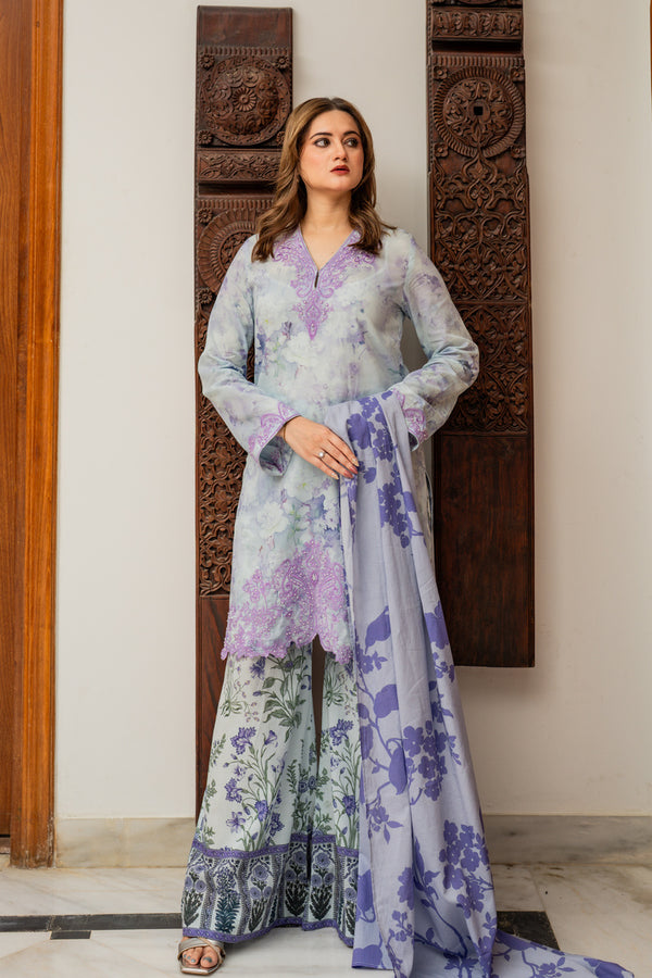Shamaeel Ansari | Nazaakat Pret | Lilac Bloom by Shamaeel Ansari - Designer Dress  - Type : Ladies Clothes - Available at Libayah - 100% Original 