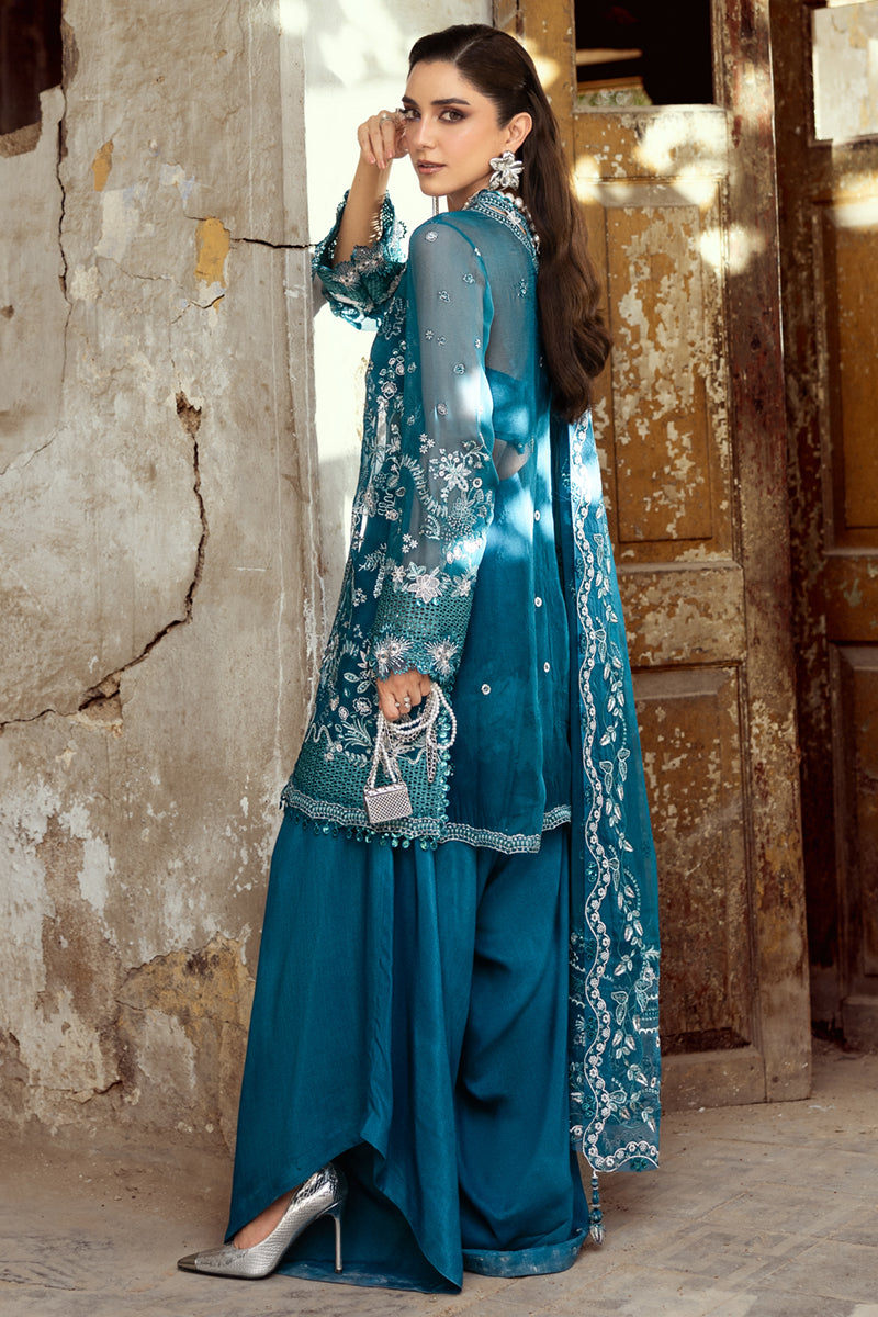 Qalamkar | Chiffon Edit | WC-04 NESSA by Qalamkar - Designer Dress  - Type : Ladies Clothes - Available at Libayah - 100% Original 