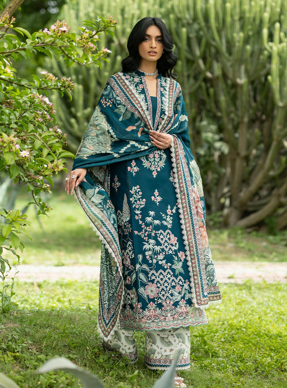 Zainab Chottani | Luxe Lawn 26 | Faye - 01 by Zainab Chottani - Designer Dress  - Type : Ladies Clothes - Available at Libayah - 100% Original 